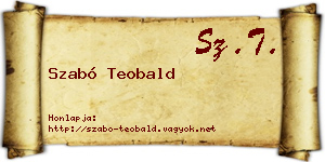 Szabó Teobald névjegykártya